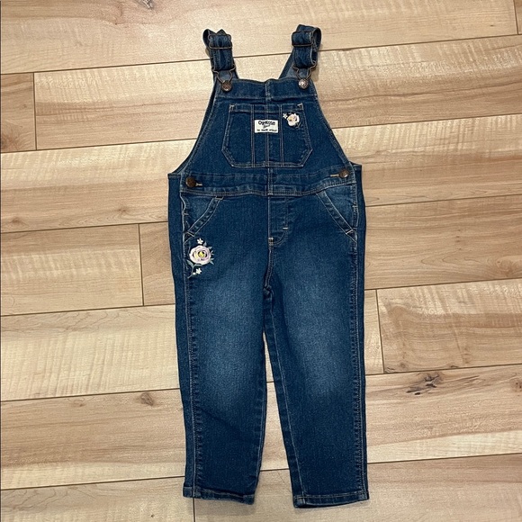 OshKosh B'gosh Other - OshKosh B'gosh Blue Denim Overalls with floral Embroidery